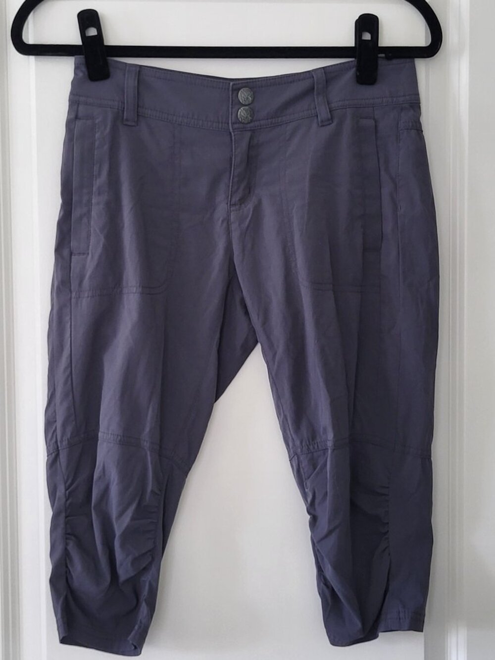 PrAna Womens Ravenna Knicker Cropped Hiking Pants Charcoal Gray Size 0